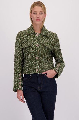 Regular fit jack met platte kraag