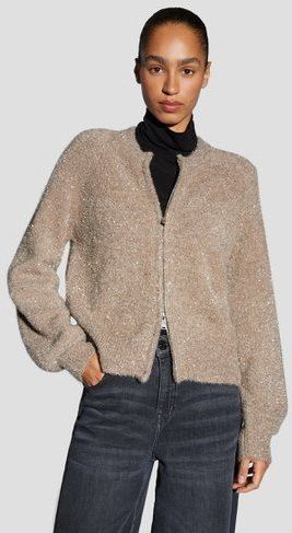 Taupe vest met glitter