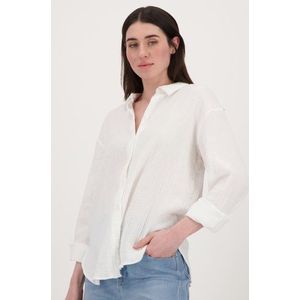 Witte blouse met textuur
