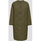 Licht gewatteerde kaki jas