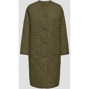 Licht gewatteerde kaki jas