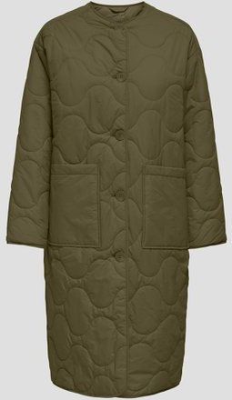 Licht gewatteerde kaki jas