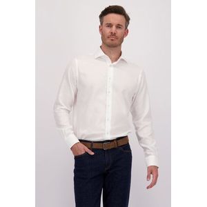 Wit hemd met fijne structuur - slim fit