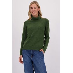 Groene trui met rolkraag