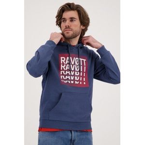 Blauwe hoodie met opdruk