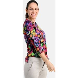 T-shirt met felgekleurde aquarel print