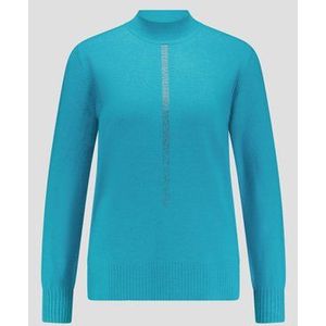 Turqoise fijngebreid truitje