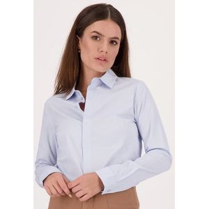 Lichtblauwe blouse met knopenlijst