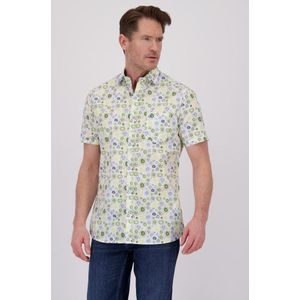 Wit hemd met grafische print - Regular fit