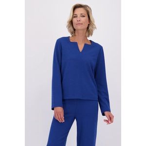 Blauw T-shirt met lange mouwen