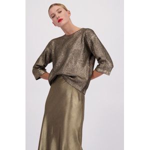 Gemêleerd bronzen truitje met 3/4 mouwen