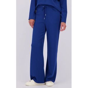 Wijde blauwe broek met stretch