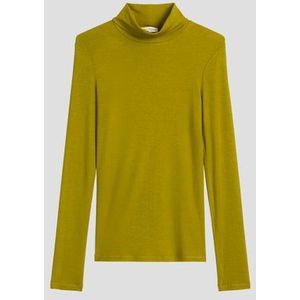Fijn olijfgroen truitje met rolkraag