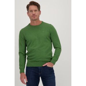 Groene katoenen trui met ronde hals