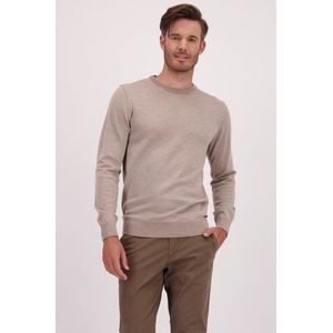 Beige wollen trui met ronde hals