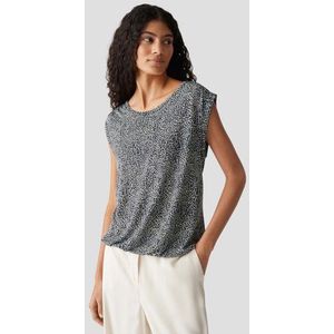 Opus - T-shirt - Lichtbeige - Korte Mouwen - Ronde Hals