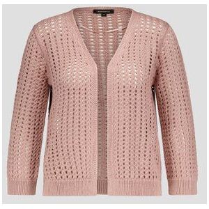 Roze ajour gebreide cardigan