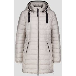 Lange beige regenjas met afneembare kap