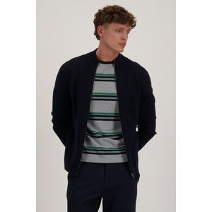 Donkerblauwe cardigan met rits