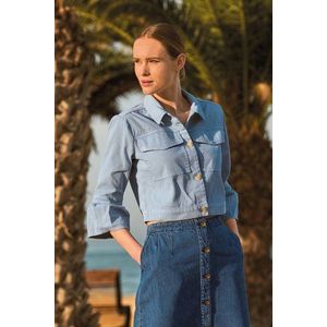 Lichtblauw jeansvestje