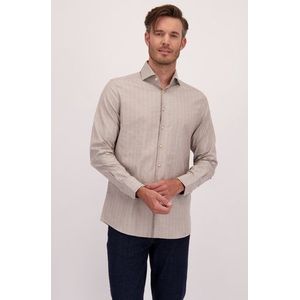 Lichtbruin hemd - regular fit