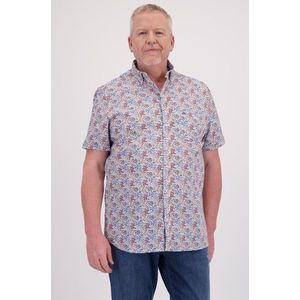 Hemd met blauw-rode bloemenprint - Comfort fit