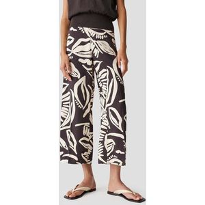 Donkerbruine culotte met lichtbeige print