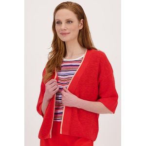 Rode linnen cardigan