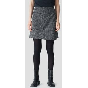 Zwarte gemêleerde minirok