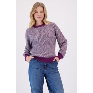 Paarse gemêleerde trui