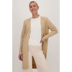 Lange beige cardigan zonder knopen