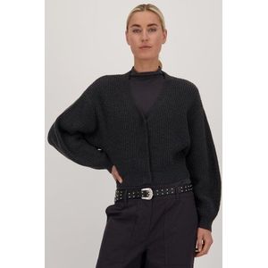 Korte donkergrijze cardigan - Louise x Tine