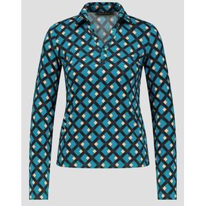 Groene polo met grafische print