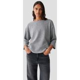 Blauw-grijs gemêleerde trui