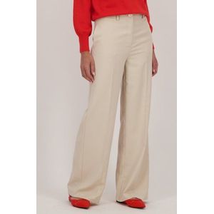 Crèmekleurige wijde broek