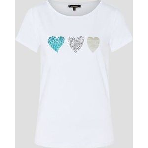 Wit T-shirt met hartjesprint