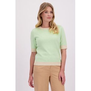 Pastelgroene trui met korte mouwen