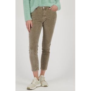 Grijsgroene velours broek - Slim fit - L28