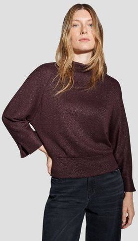 Bordeaux trui met 3/4 mouwen