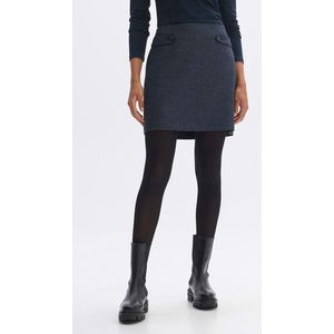 Blauwe gemêleerde minirok