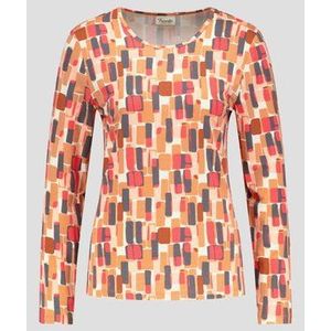 Beige T-shirt met grafische print