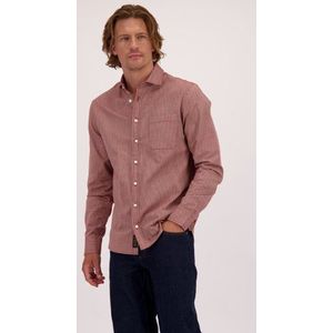 Rood hemd met fijne print