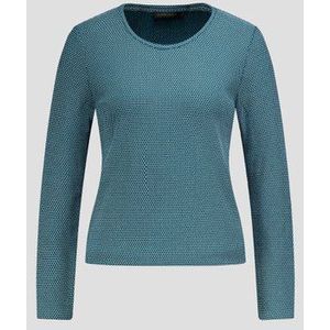 Groen truitje met wit all-over cirkelmotief