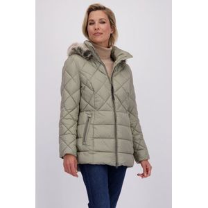 Halflange lichtbruine gewatteerde jas