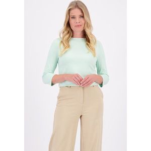 Lichtgroen T-shirt met 3/4 mouwen