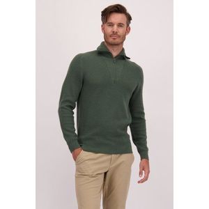 Groene trui met korte rits