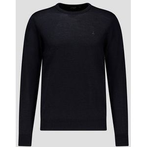 Zwarte fijngebreide trui met ronde hals