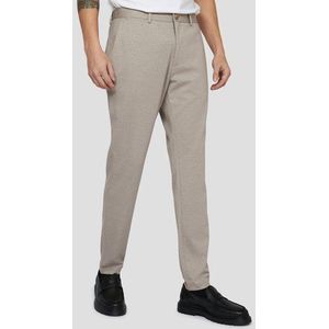 Beige kostuumbroek met stretch