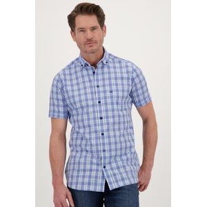 Blauw geruit hemd - Regular fit