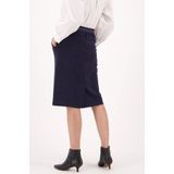 Navy rok met elastische tailleband